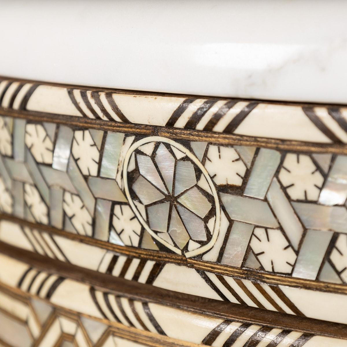 20th Century Middle Eastern Mother of Pearl & Bone Inlaid Drawer Chest, C.1960 3