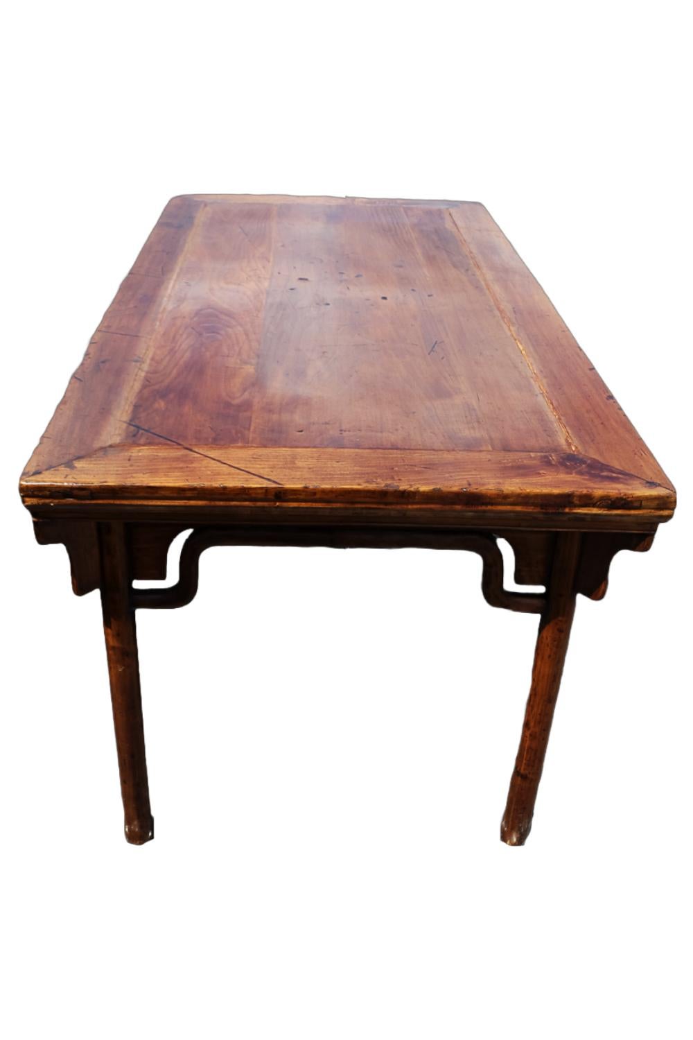 Chinese 20th Century Ming Dynasty Style Elmwood Alter Dining Room Set, '9'