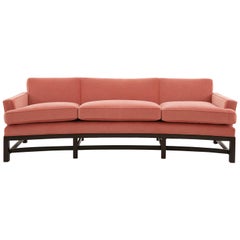 20th Century Ming Style Curved Wood Sofa