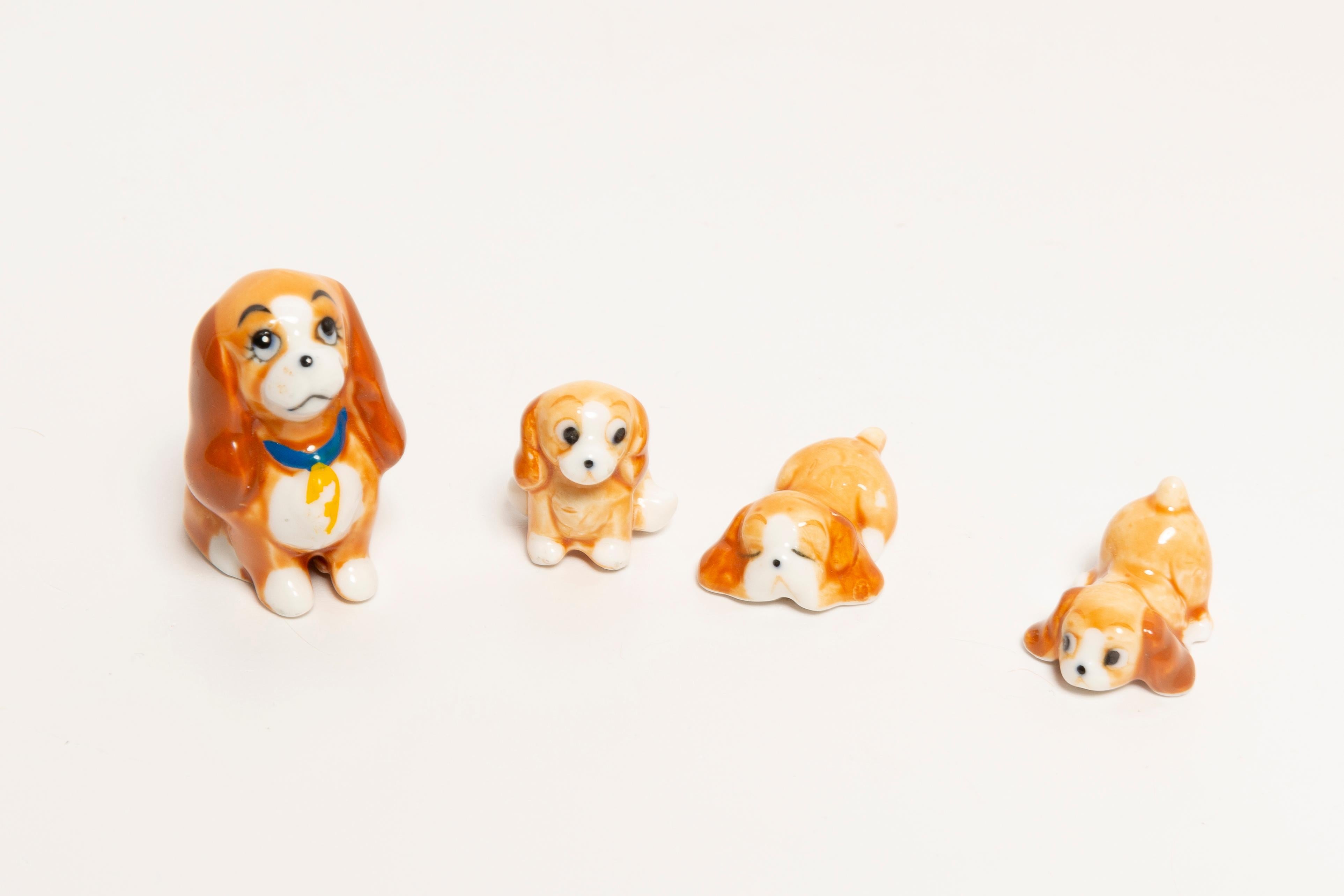 20th Century Mini Spaniel Dog Family Sculptures, Italy, 1960s For Sale 1