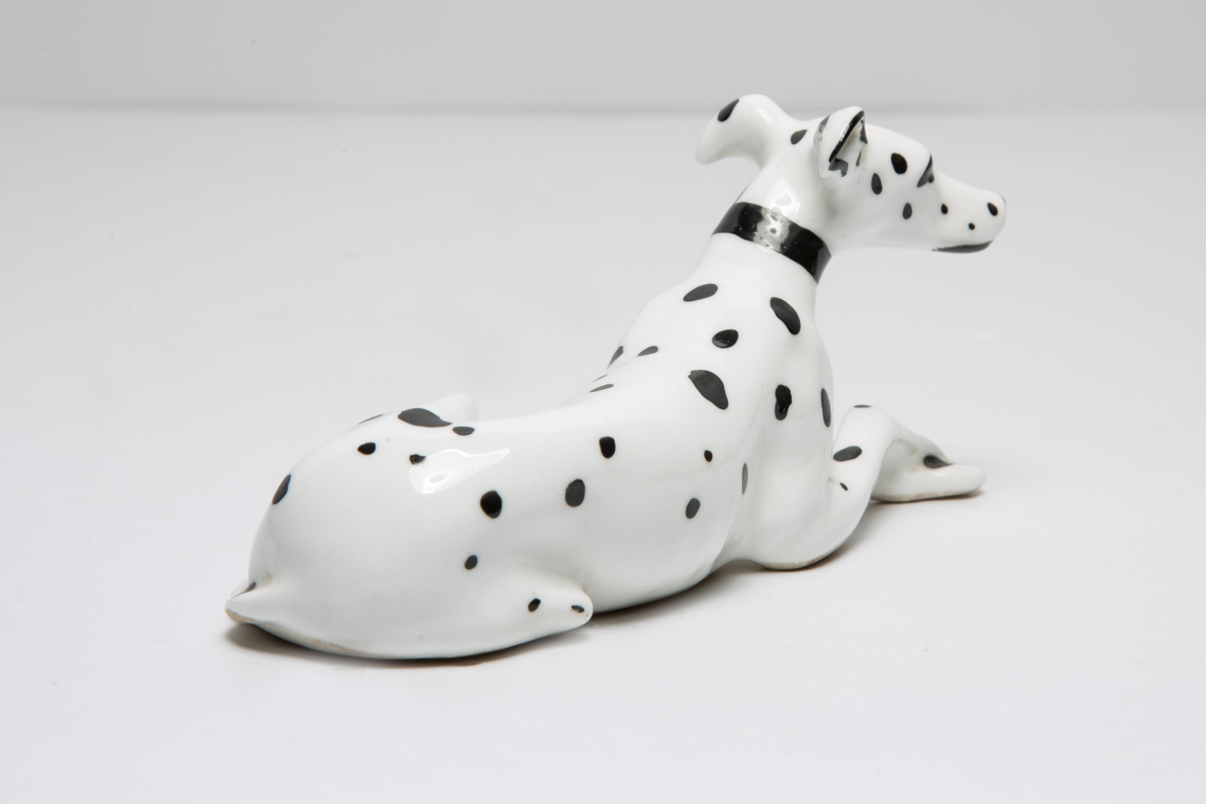 Weiße Mini-Dalmatinerhund-Skulptur des 20. Jahrhunderts, Italien, 1960er Jahre im Angebot 3
