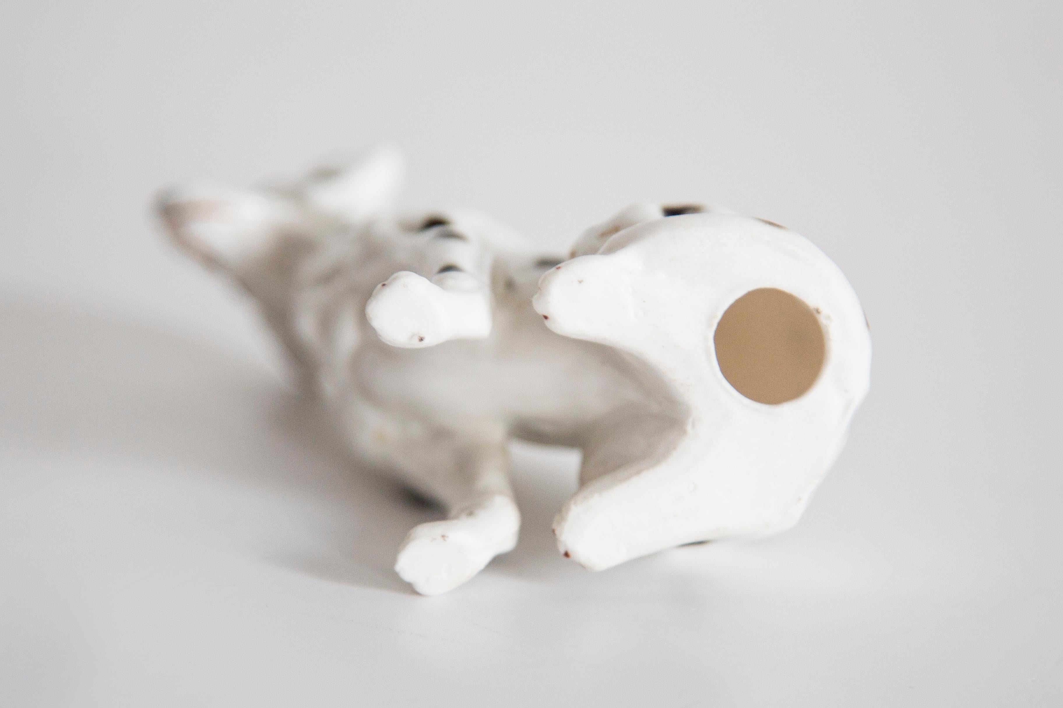Mini scultura di cane dalmata bianco del XX secolo, Italia, anni '60 In condizioni buone a 05-080 Hornowek, PL