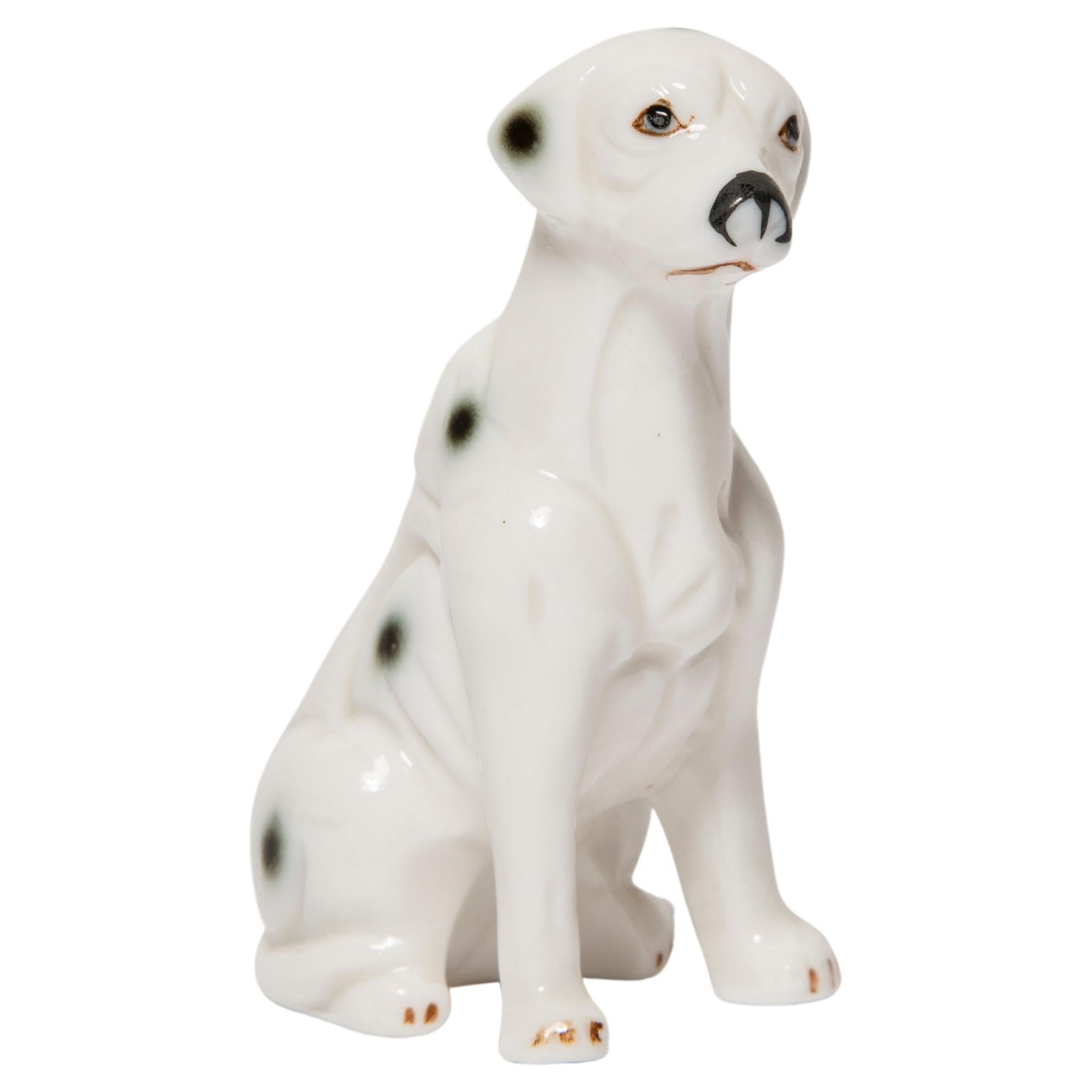 20th Century Mini White Dalmatian Dog Sculpture, Italy, 1960s For Sale