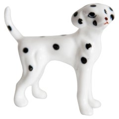 20th Century Mini White Dalmatian Dog Sculpture, Italy, 1960s
