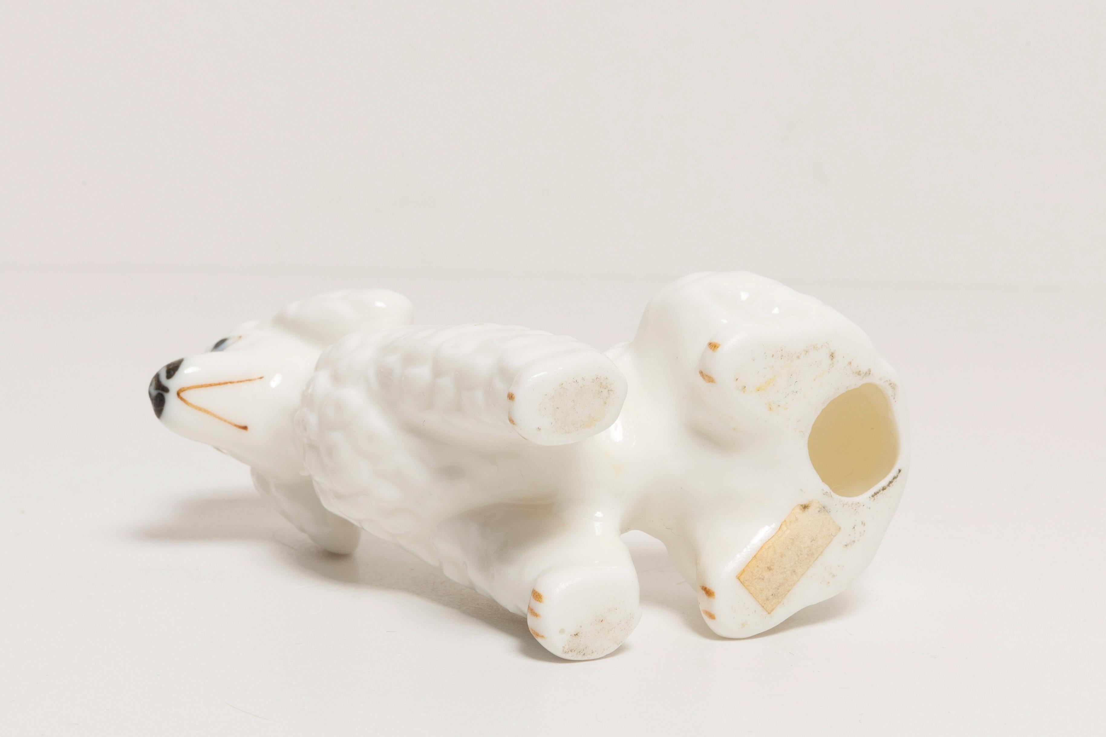 20th Century Mini White Poodle Dog Sculpture, Italy, 1960s For Sale 1