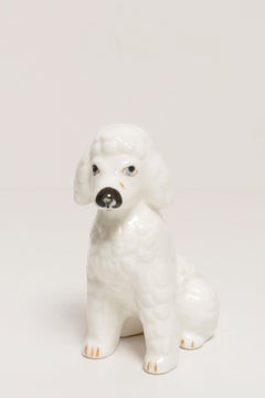 20th Century Mini White Poodle Dog Sculpture, Italy, 1960s