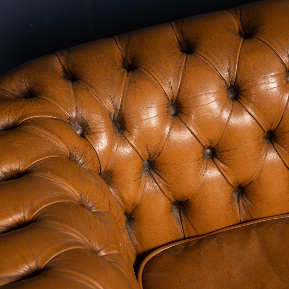 20th Century Miniature Chesterfield Leather Sofa, circa 1920 6