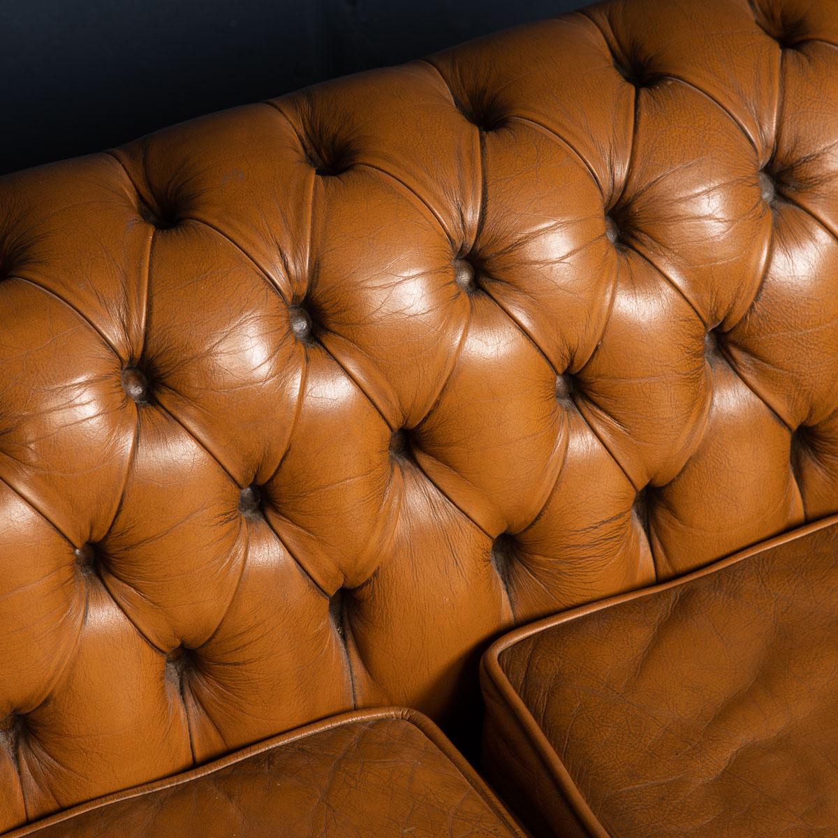 20th Century Miniature Chesterfield Leather Sofa, circa 1920 7