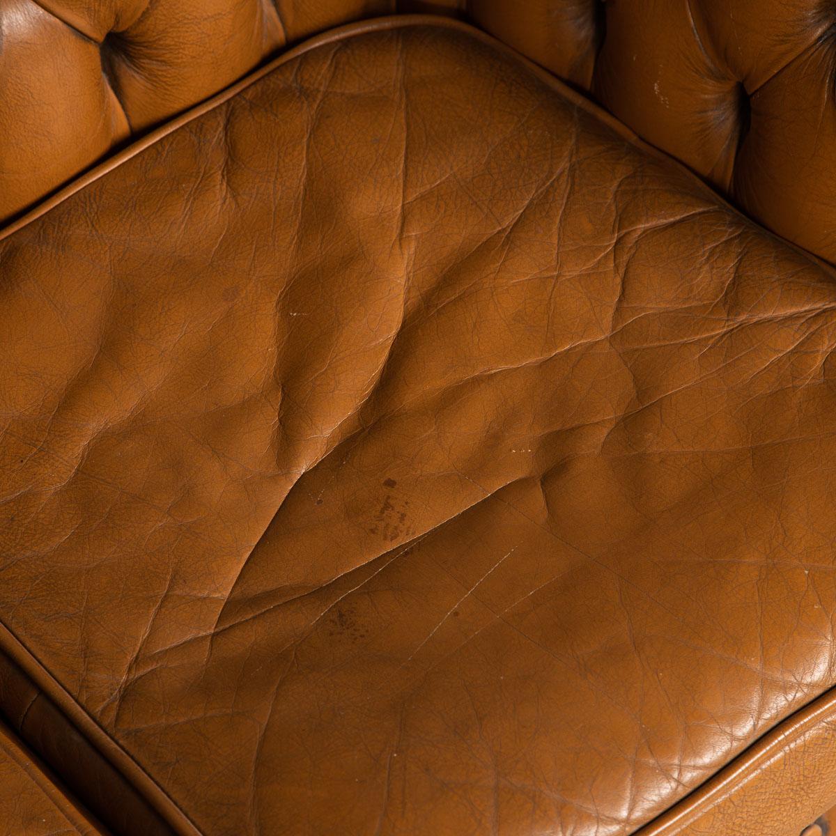 20th Century Miniature Chesterfield Leather Sofa, circa 1920 11