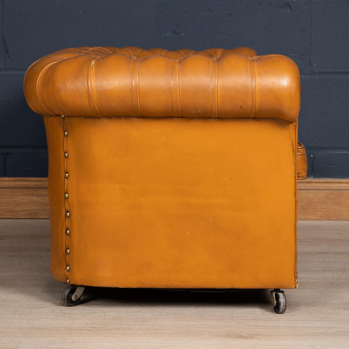 20th Century Miniature Chesterfield Leather Sofa, circa 1920 1