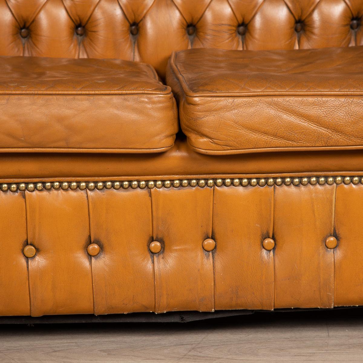 20th Century Miniature Chesterfield Leather Sofa, circa 1920 4