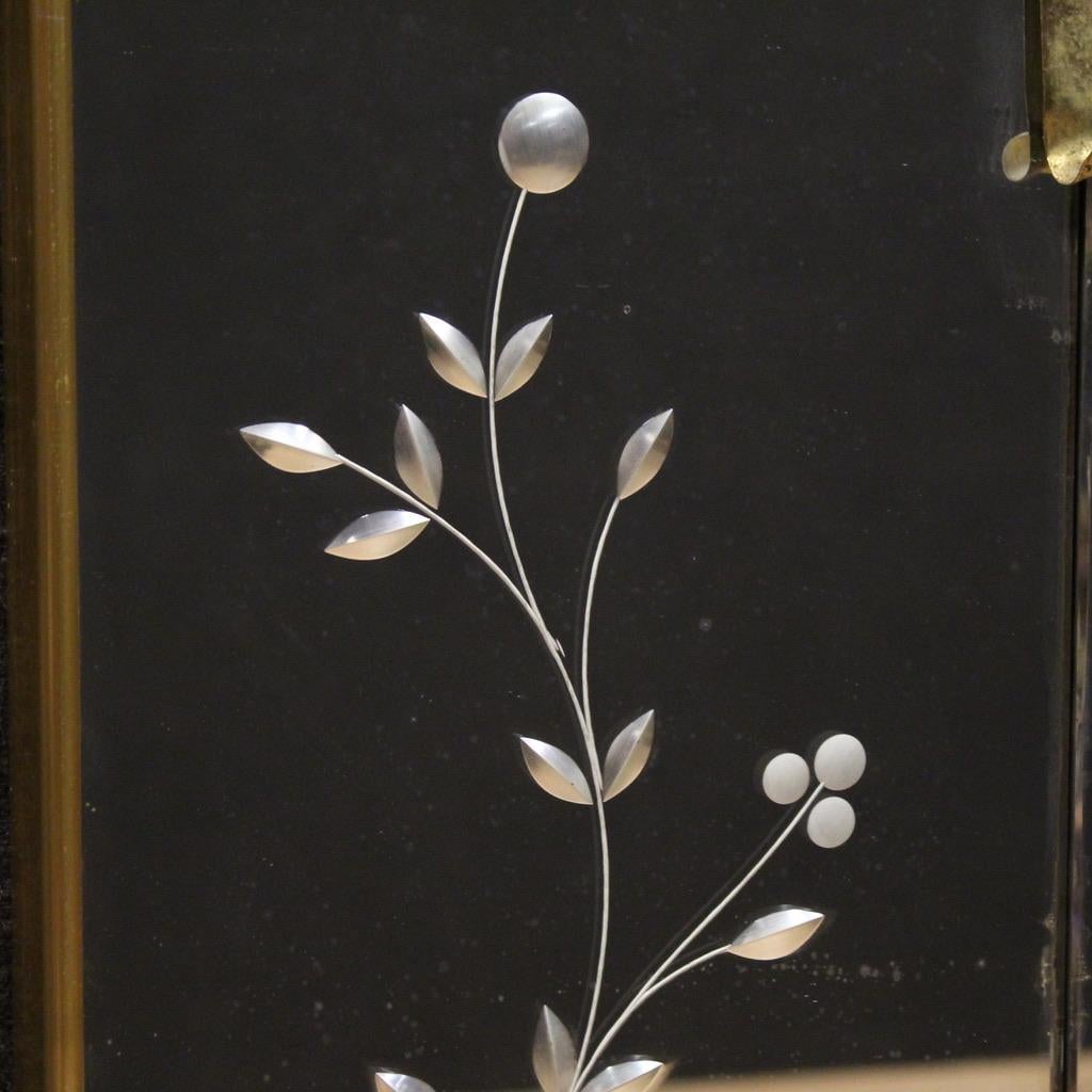 20th Century Mirror and Brass Italian Design Coat Rack, 1950 in vendita 2