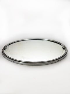 20th century mirror, French style, made of chromed metal and glass