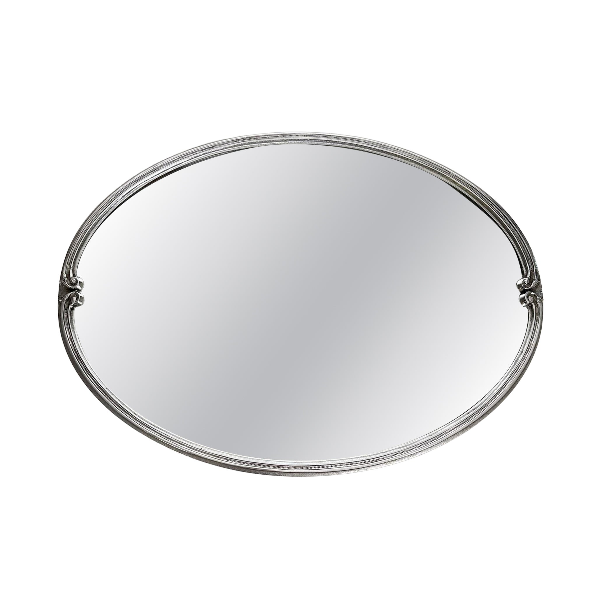 20th century mirror, French style, made of chromed metal and glass