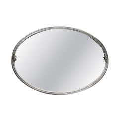 20th century mirror, French style, made of chromed metal and glass