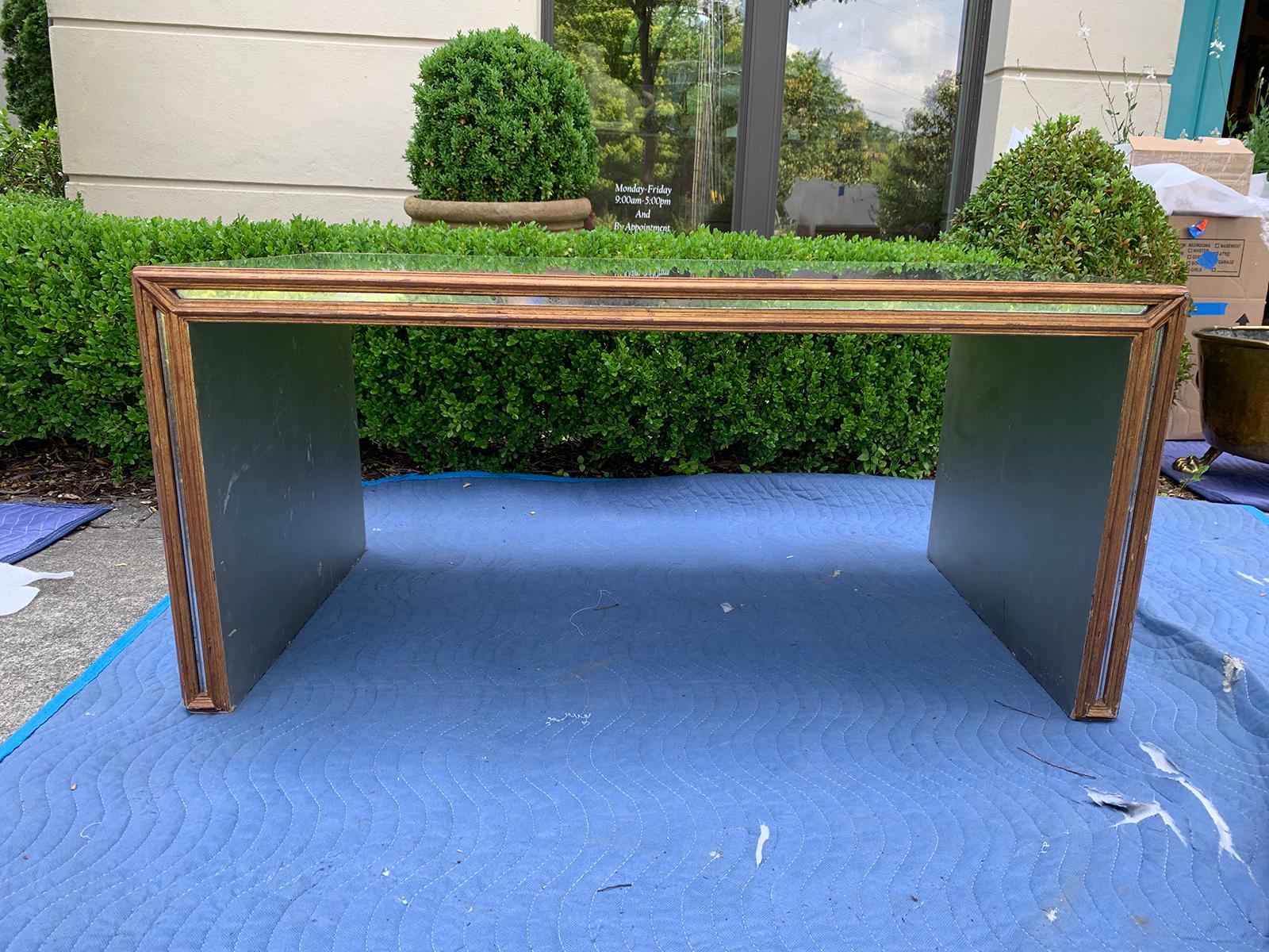20th century mirrored coffee table attributed to Julian Chichester.