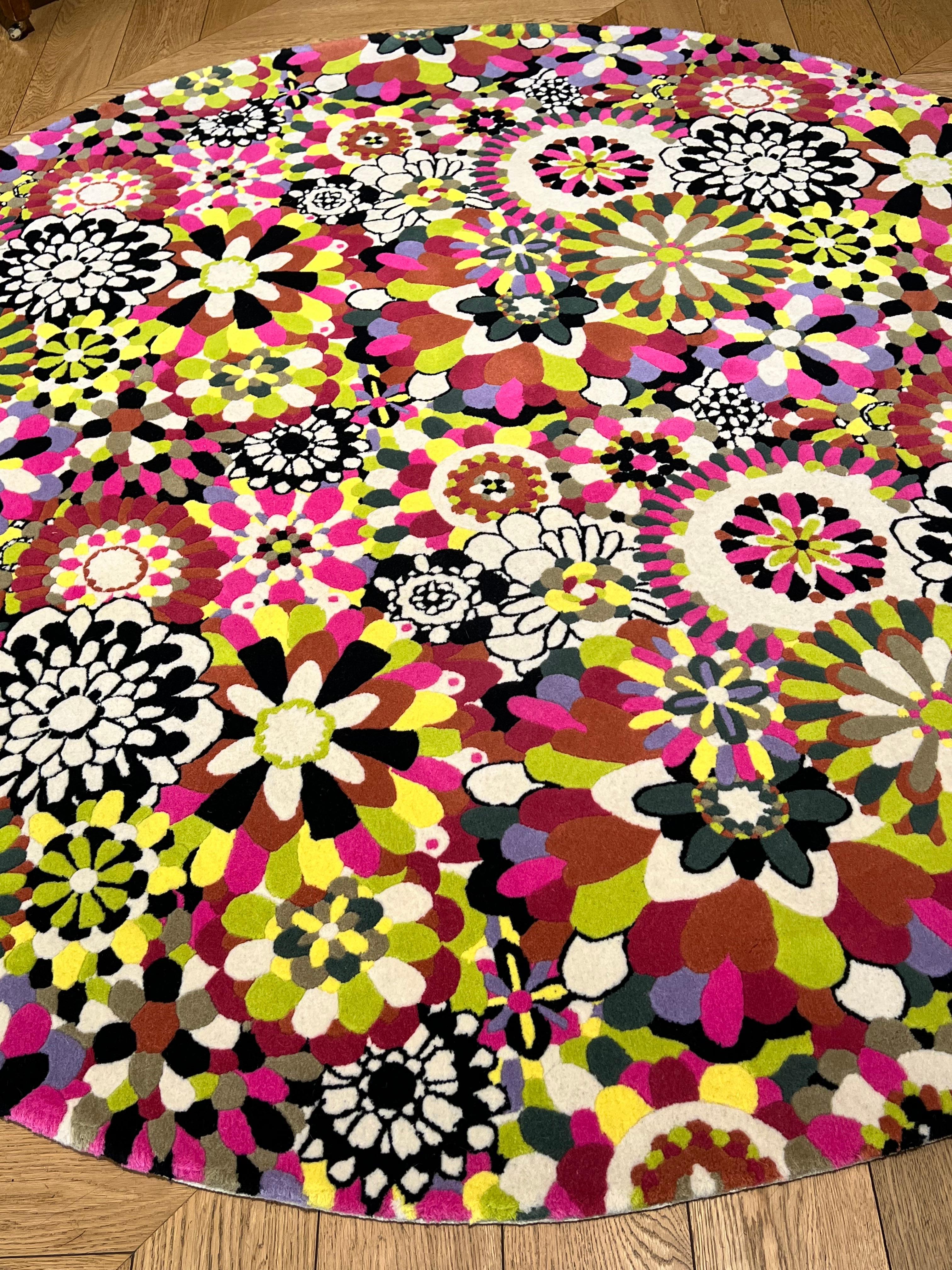 Missoni Casa, Kreis, mehrfarbig, fließend, 20. Jahrhundert  Teppich, um 1983 (Italienisch) im Angebot
