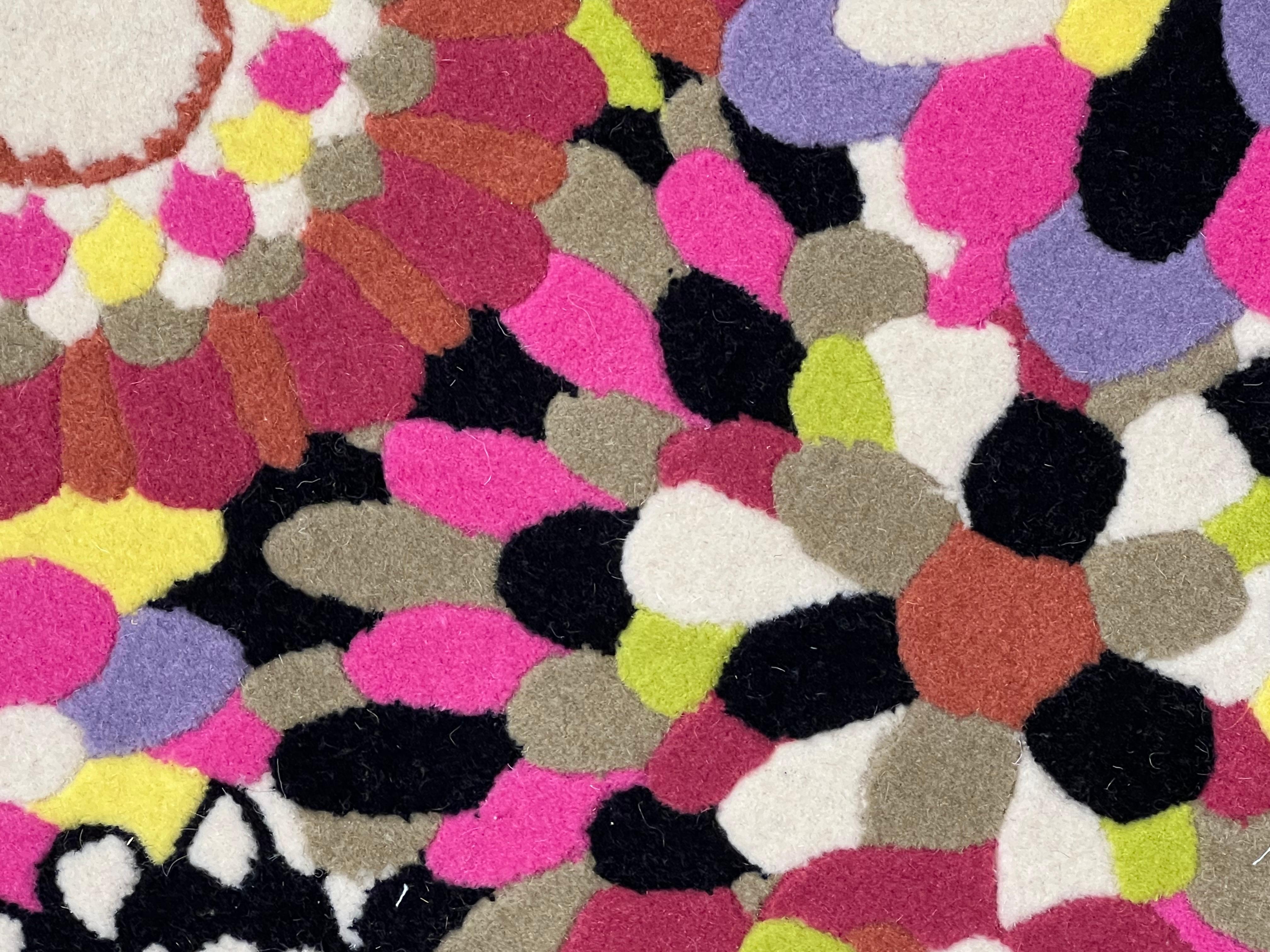 Missoni Casa, Kreis, mehrfarbig, fließend, 20. Jahrhundert  Teppich, um 1983 im Angebot 2
