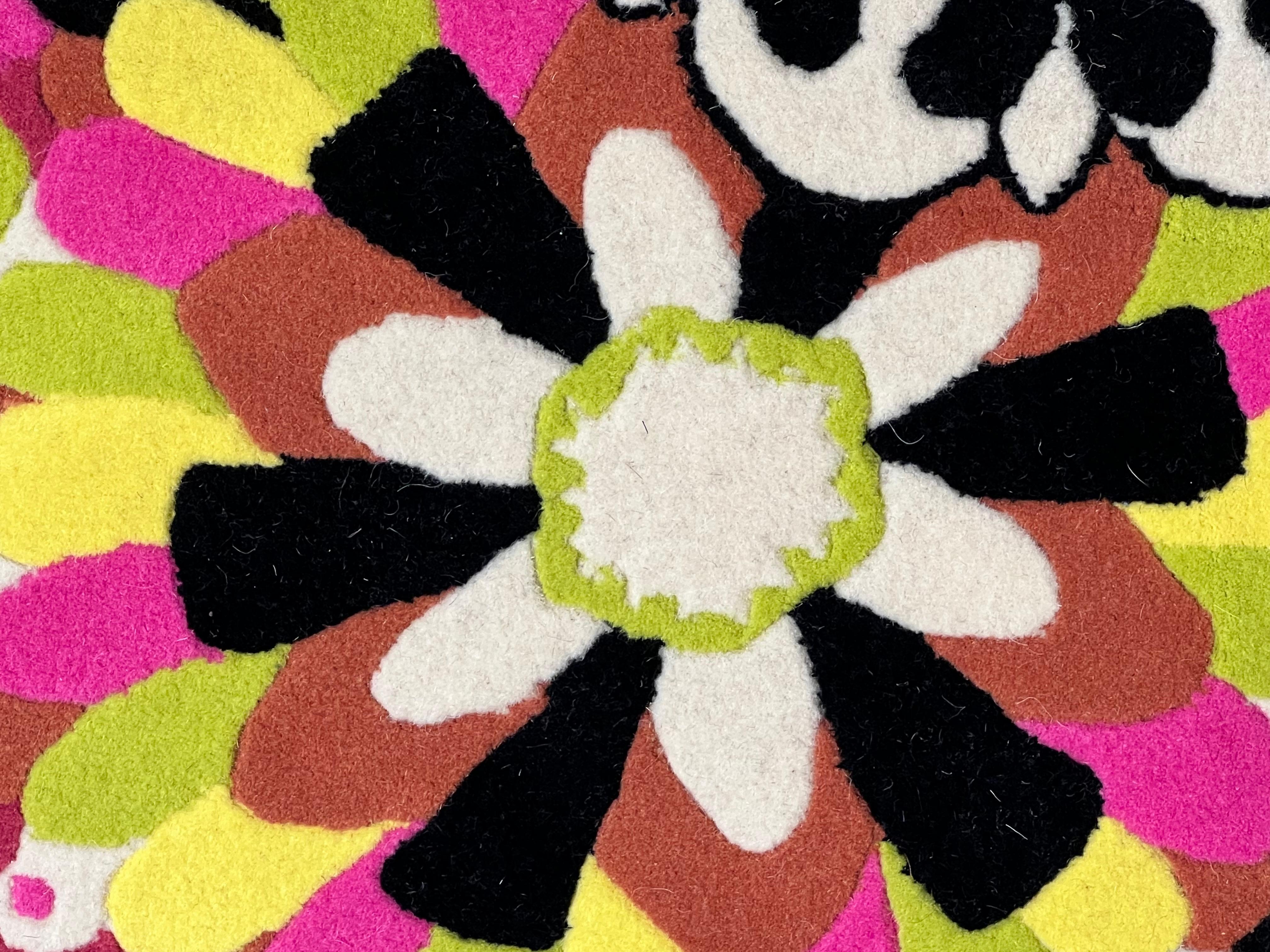 20° secolo Missoni Casa Circle Multicolore Floreal  Tappeto, circa 1983 in vendita 1