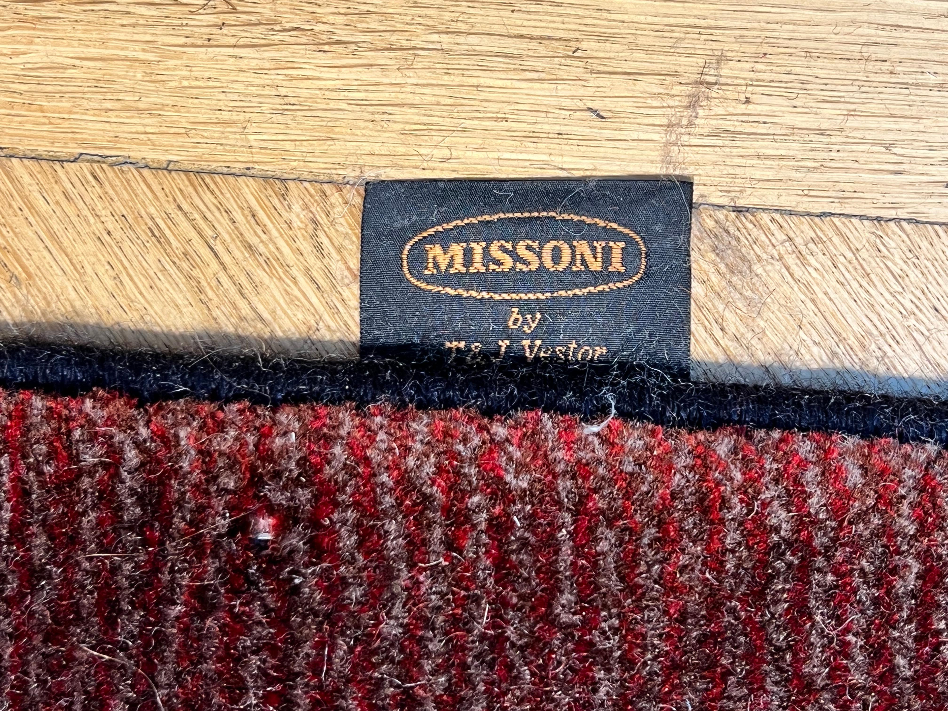 Wool 20th Century Missoni Casa Purple, Brown, Wine Coloured and Rug, circa 1983