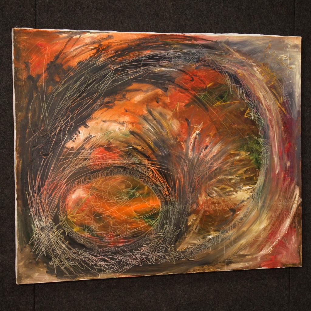 20th Century Mixed-Media on Canvas Dutch Abstract Painting, 1980 7