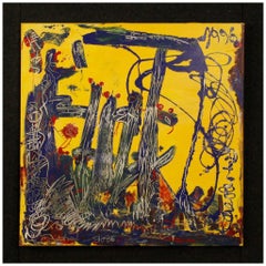 20th Century Mixed-Media on Canvas Modern Dated Dutch Abstract Painting, 1996