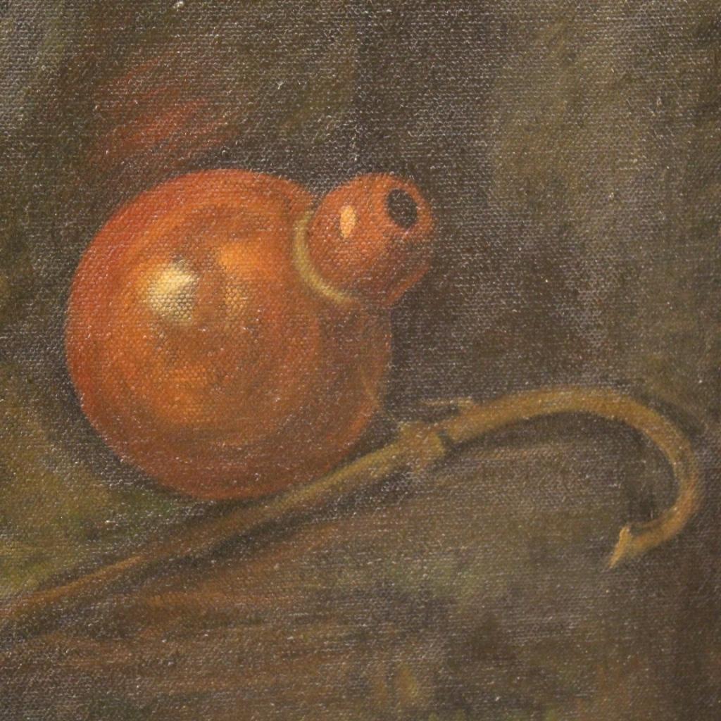 20e siècle Mixed Media sur toile Peinture religieuse Saint Jérôme au lion en vente 6