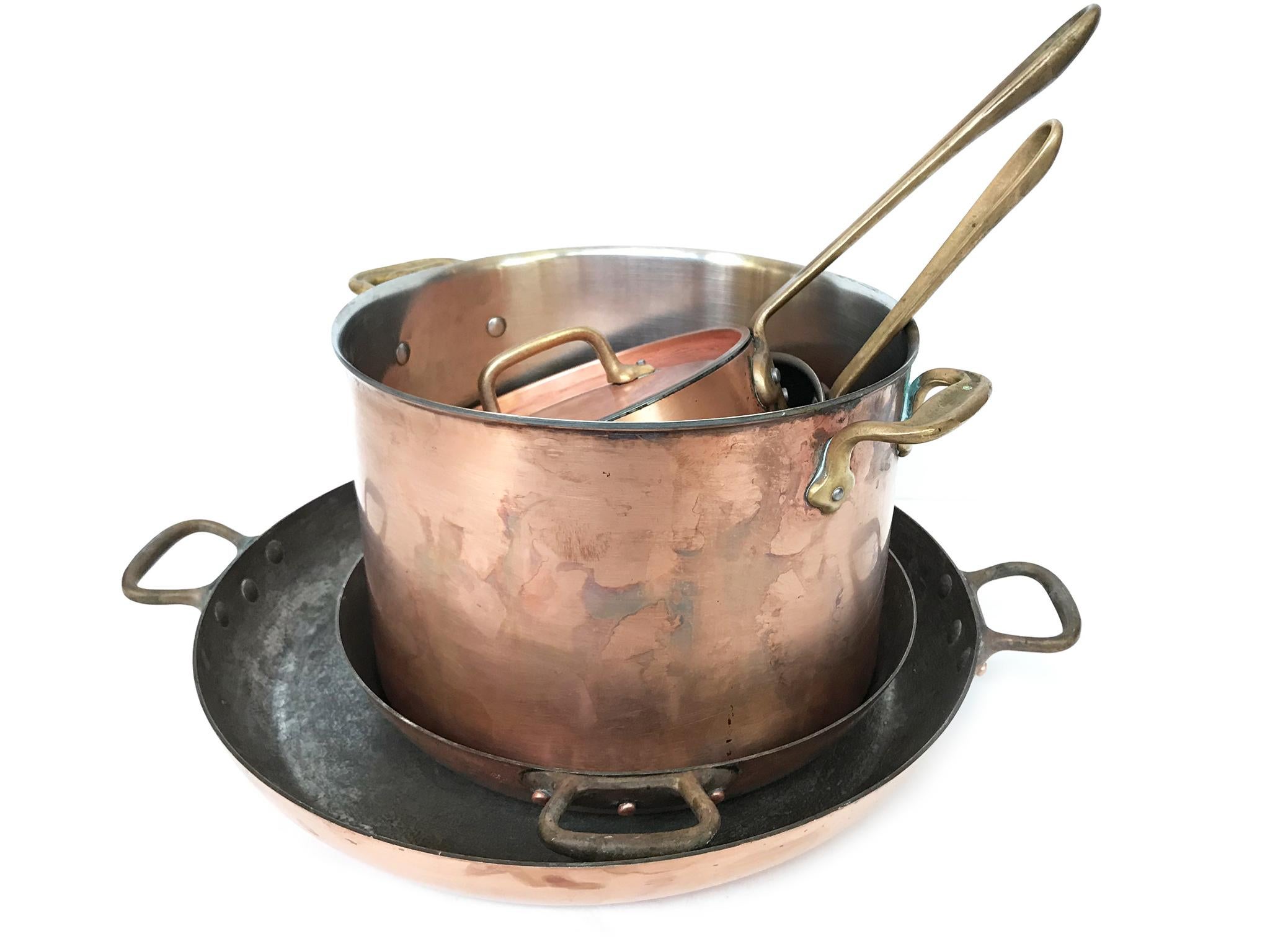 20th Century Mixed Set of Copperware, 8 Pieces 3