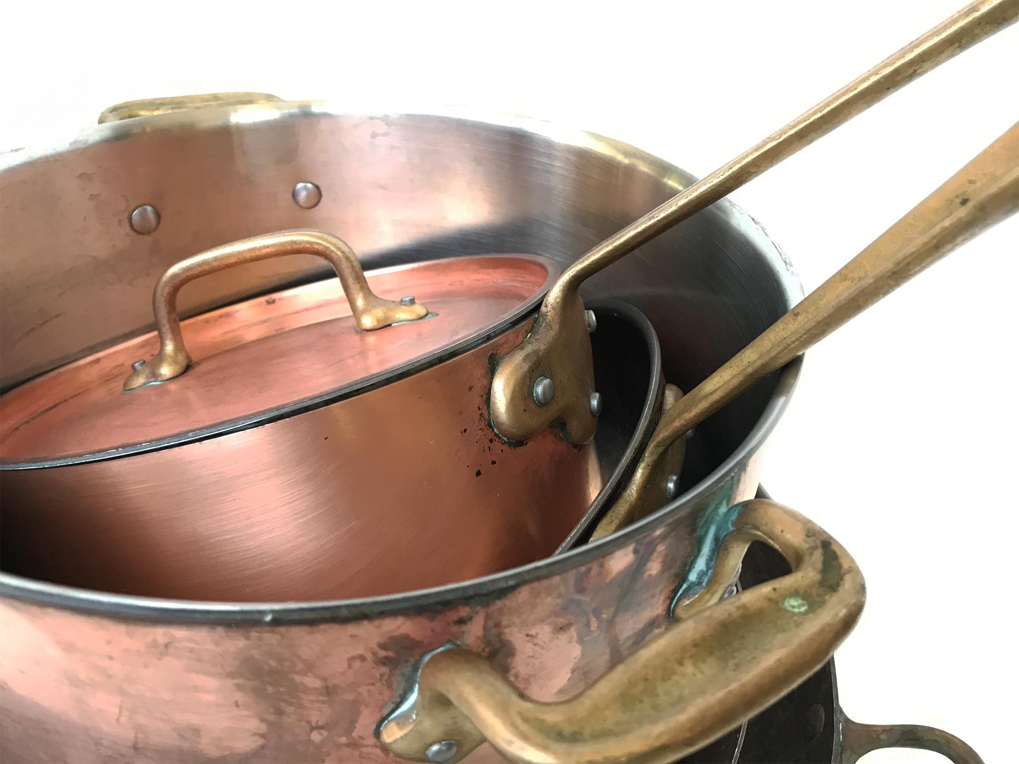 20th Century Mixed Set of Copperware, 8 Pieces 4
