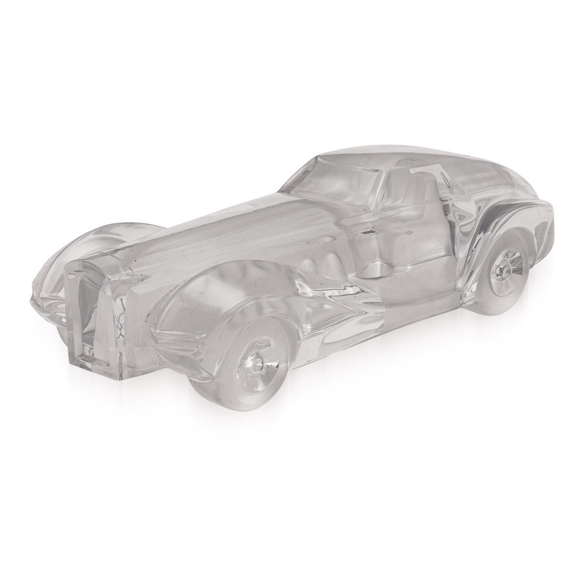 French 20th Century Model Glass Car By Daum, France, c.1980 For Sale