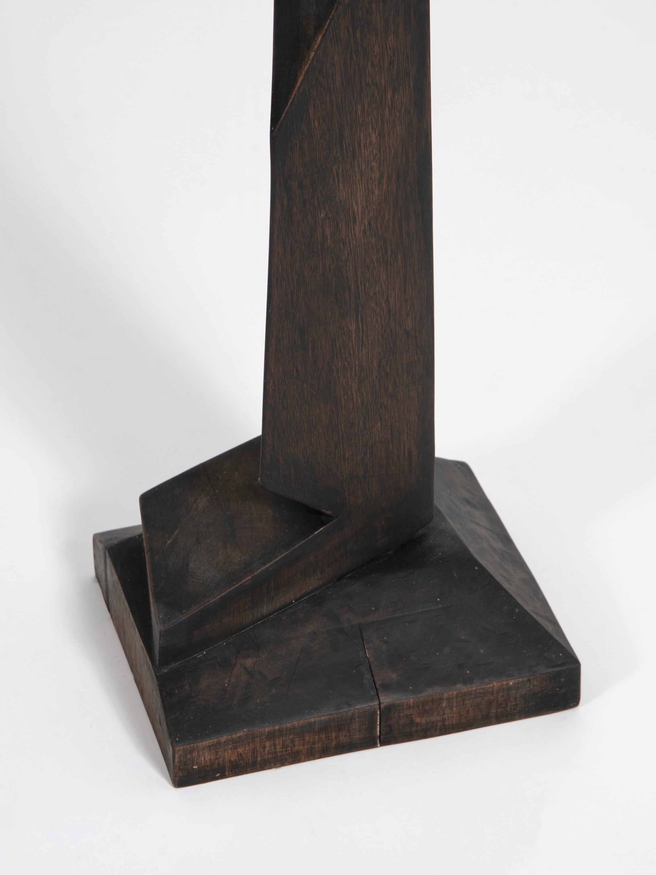 Wood 20th Century Modern Abstract TOTEM Sculpture by Bertrand Créach For Sale