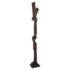 Vintage 20th Century Modern Abstract TOTEM Sculpture by Bertrand Créach