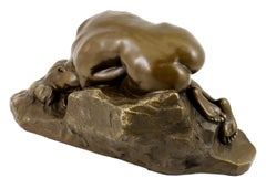 Moderne Skulptur aus brauner, patinierter Bronze des 20.