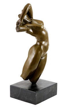 20th Century Modern Brown Patinated Bronze Torso Sculpture