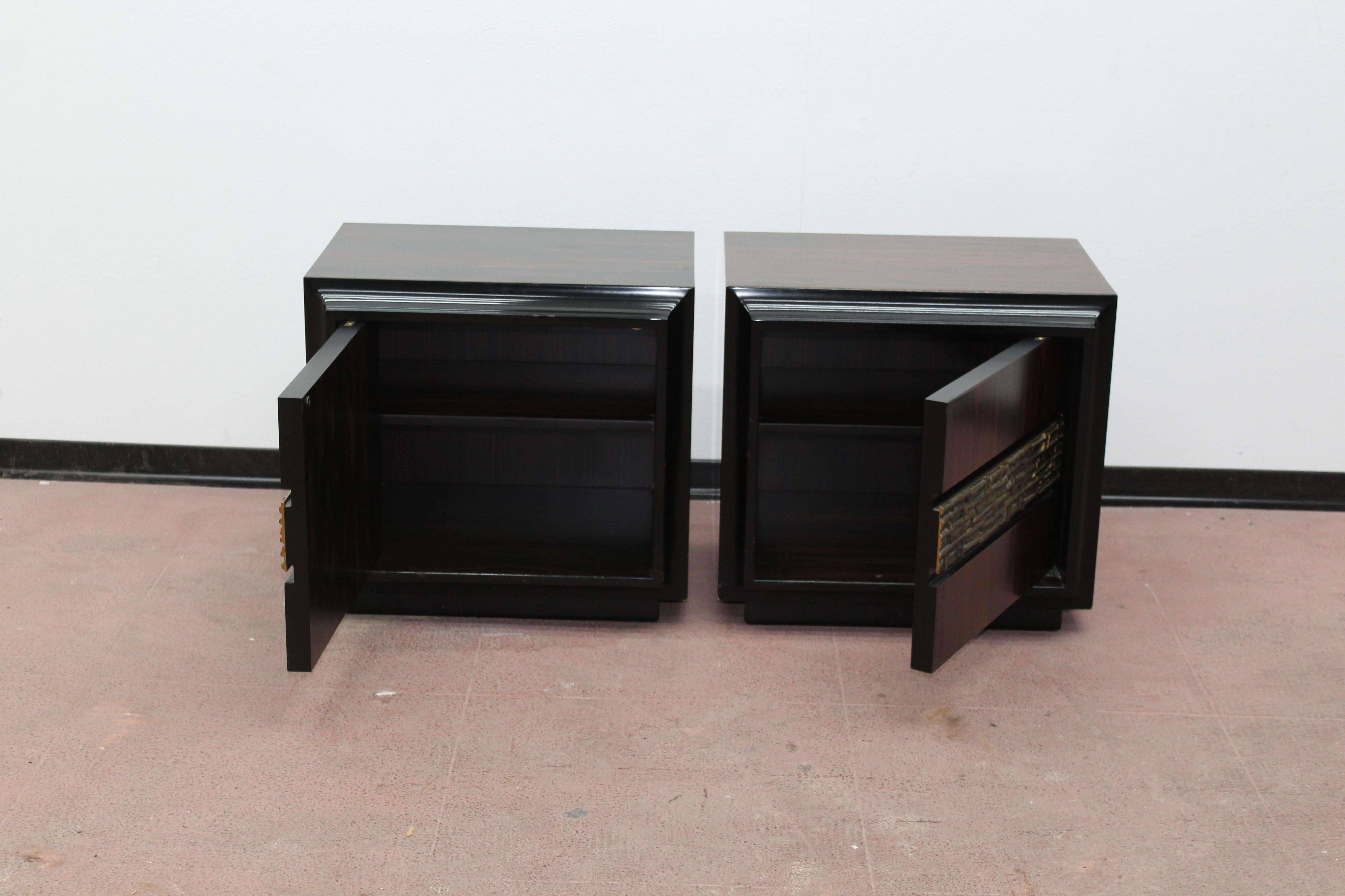Late 20th Century 20th Century Modern Design Rosewood Set of 2 Nightstands