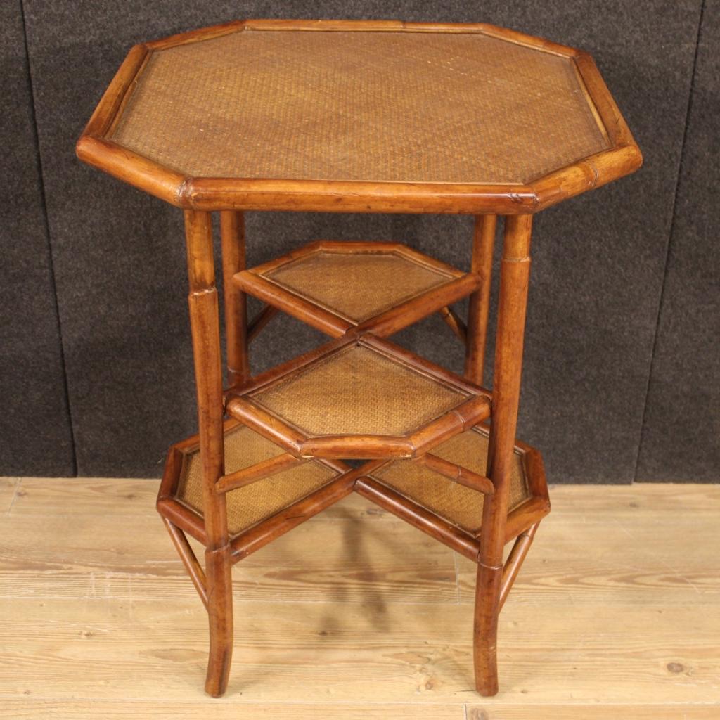 20th Century Modern Design Spanish Side Table in Bamboo Wood, 1970s For Sale 8