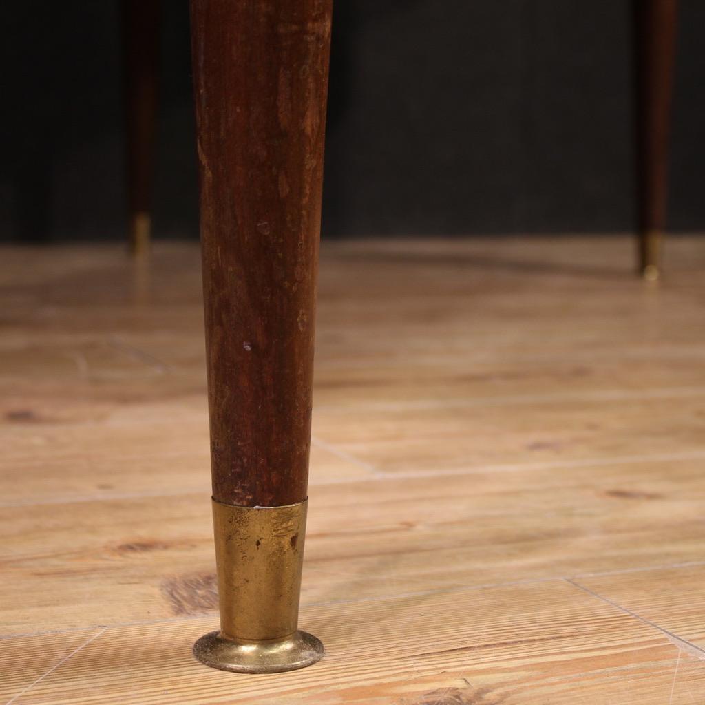 20th Century Modern Design Wood Glass Top Italian Table, 1960 in vendita 1