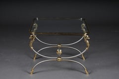 20th Century Modern Designer Side Table, Chrome Brass, Classical Style