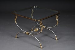 20th Century Modern Designer Side Table, Chrome Brass, Classical Style