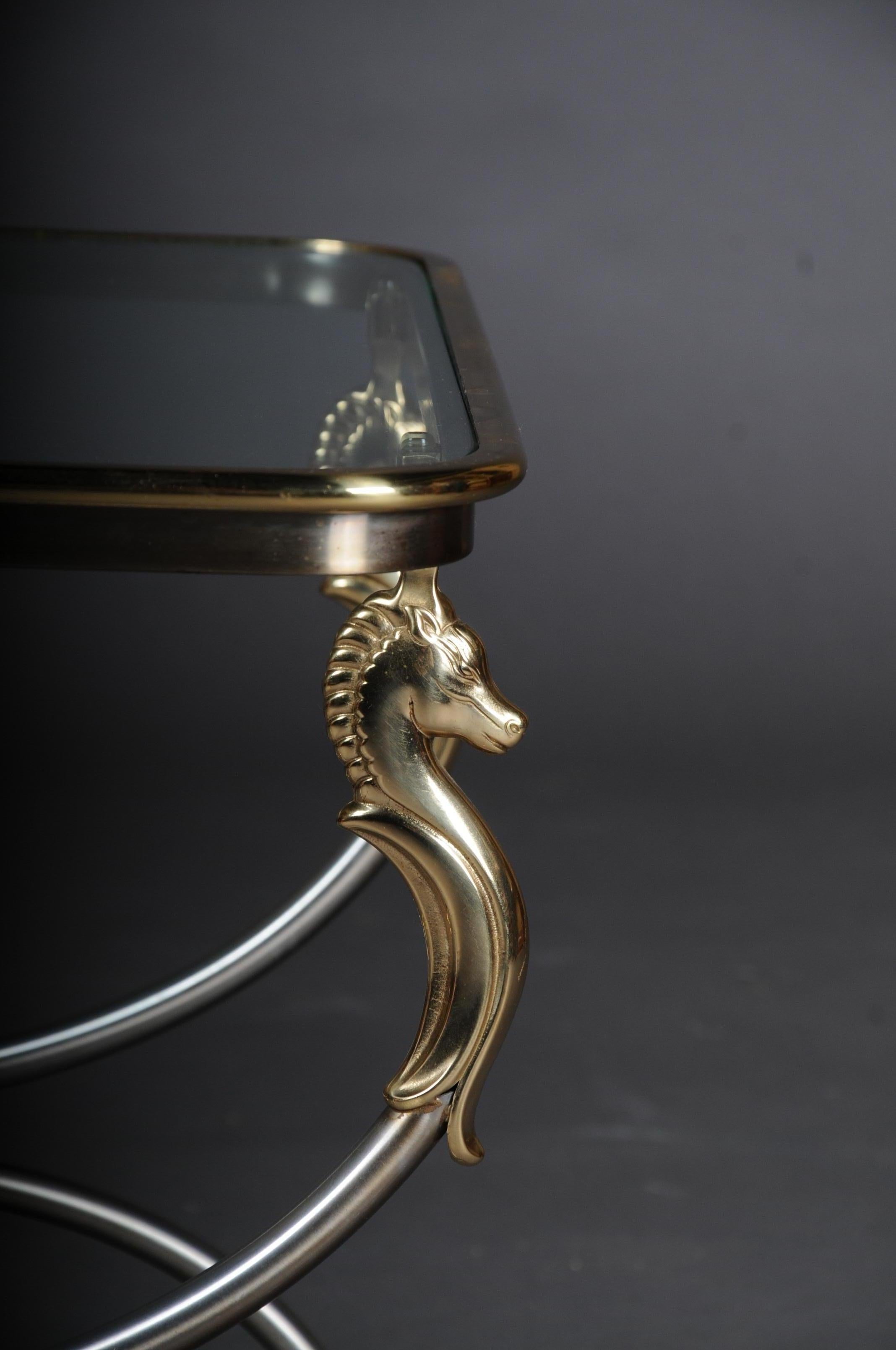 20ième siècle Table d'appoint design moderne du XXe siècle, laiton chromé, style classique en vente