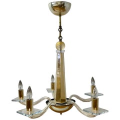 20th Century Modern Donghia Stellare Gold Dust Glass Chandelier