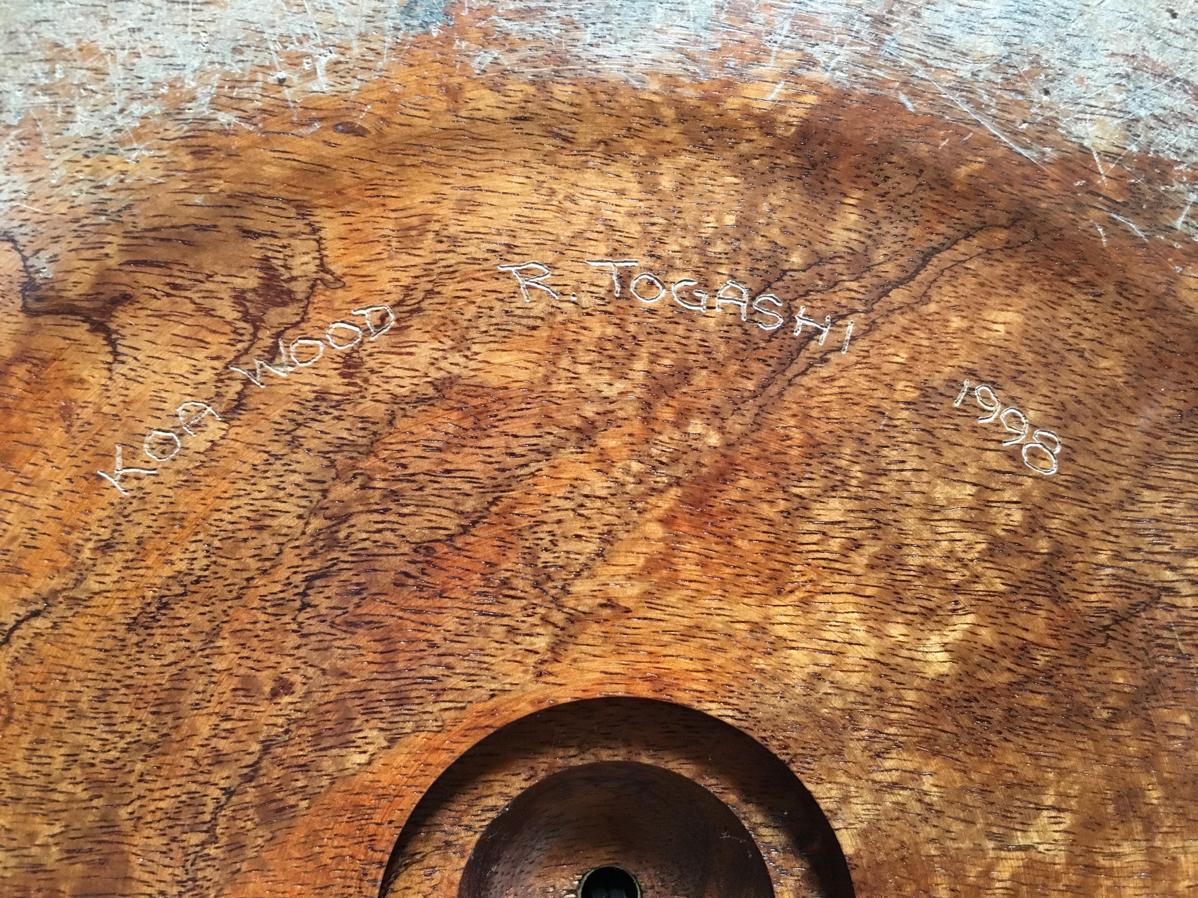 Lámpara de pie de madera de koa moderna del siglo XX en venta 3
