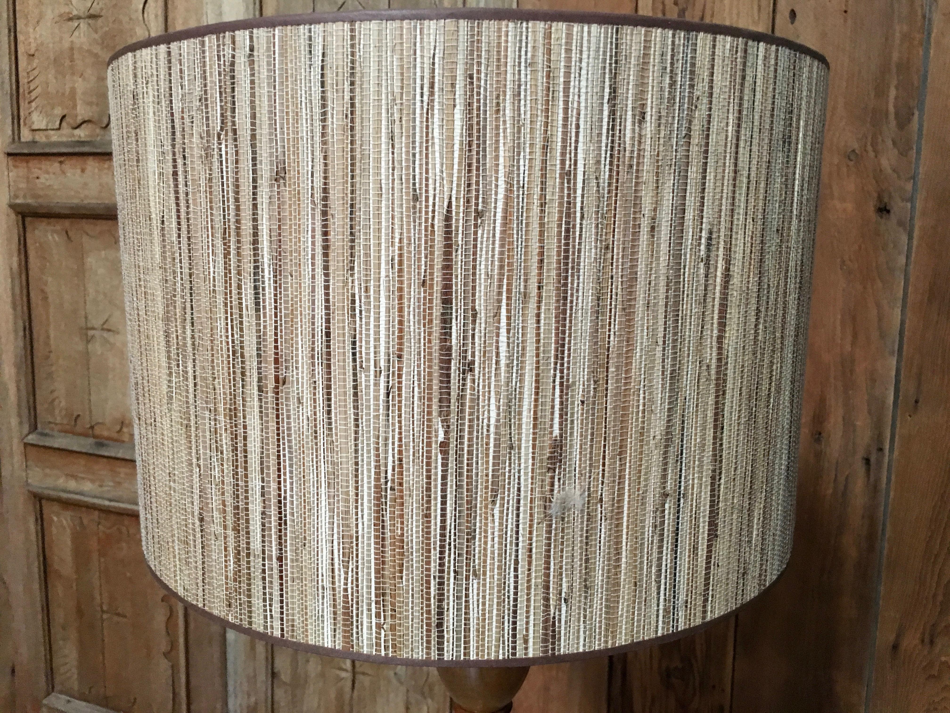 20th Century Modern Koa Wood Floor Lamp In Good Condition For Sale In Denton, TX