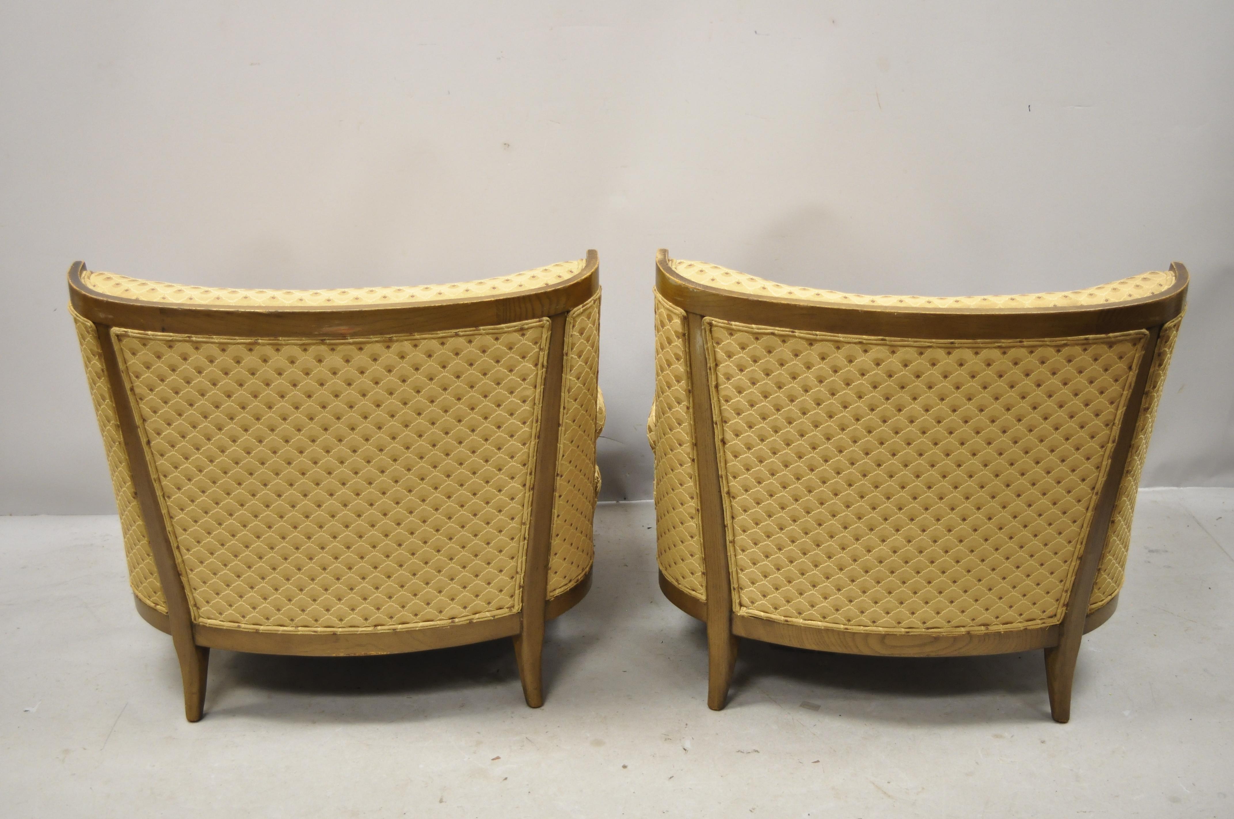 20th Century Modern Paul McCobb Style Barrel Back Slipper Lounge Chairs, a Pair For Sale 5
