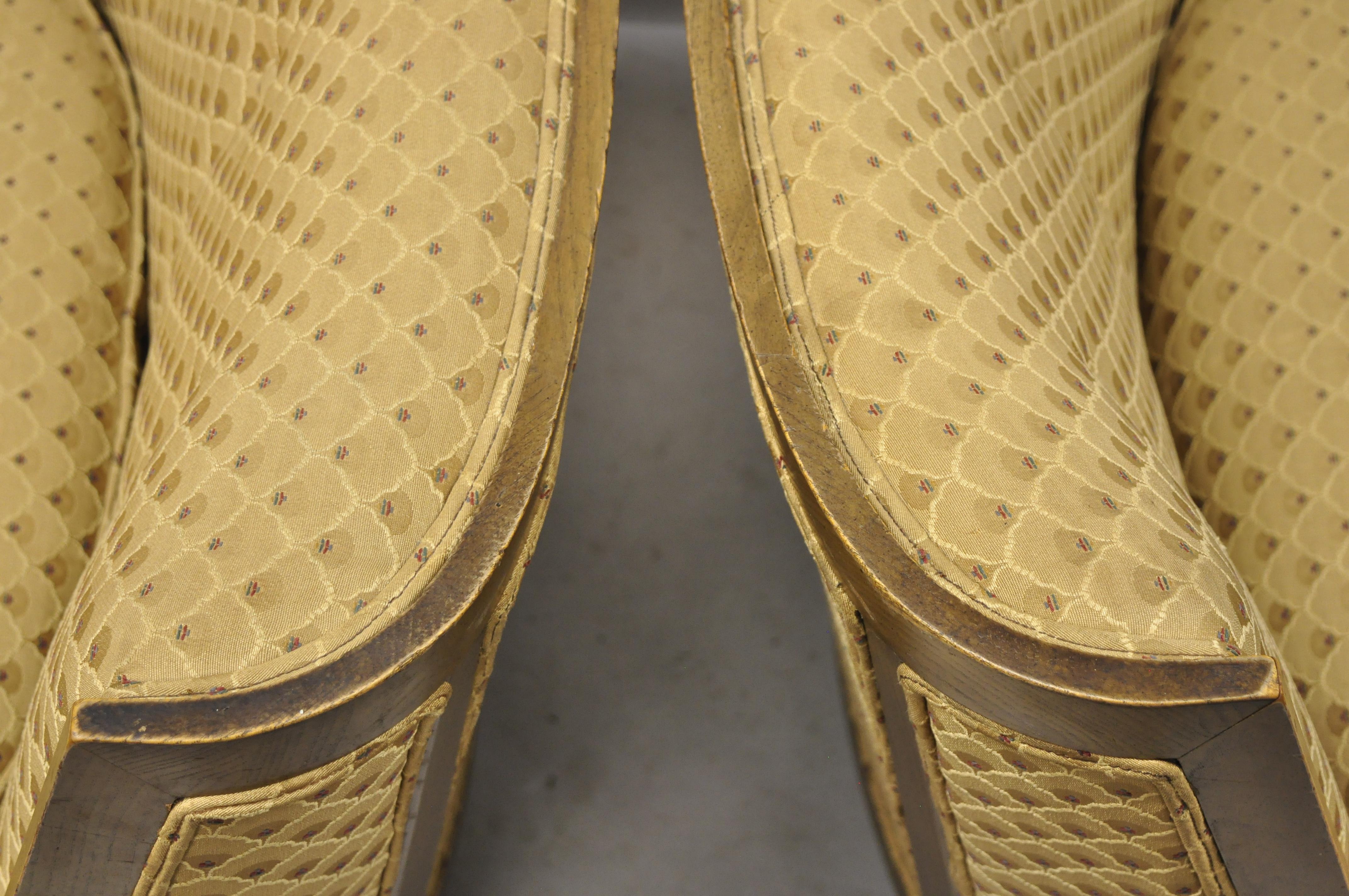 20th Century Modern Paul McCobb Style Barrel Back Slipper Lounge Chairs, a Pair In Good Condition For Sale In Philadelphia, PA
