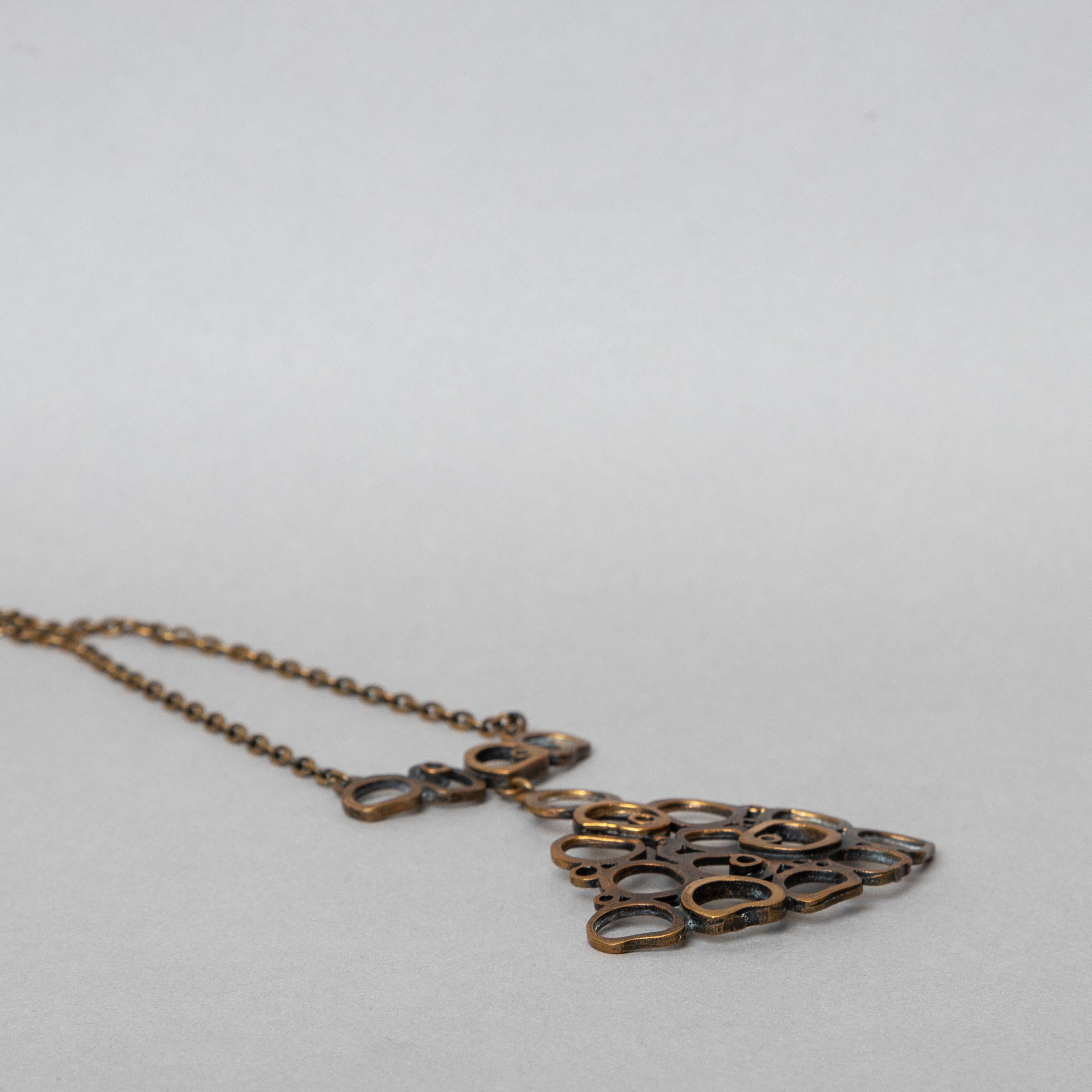 Mid-20th Century 20th Century Modern Pentii Sarpaneva Pendant Necklace Bronze Scandinavian Modern For Sale