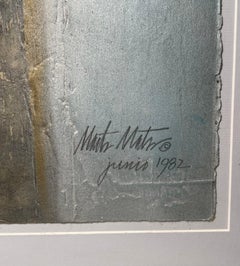 20th Century Modern Round Arch Door Painting