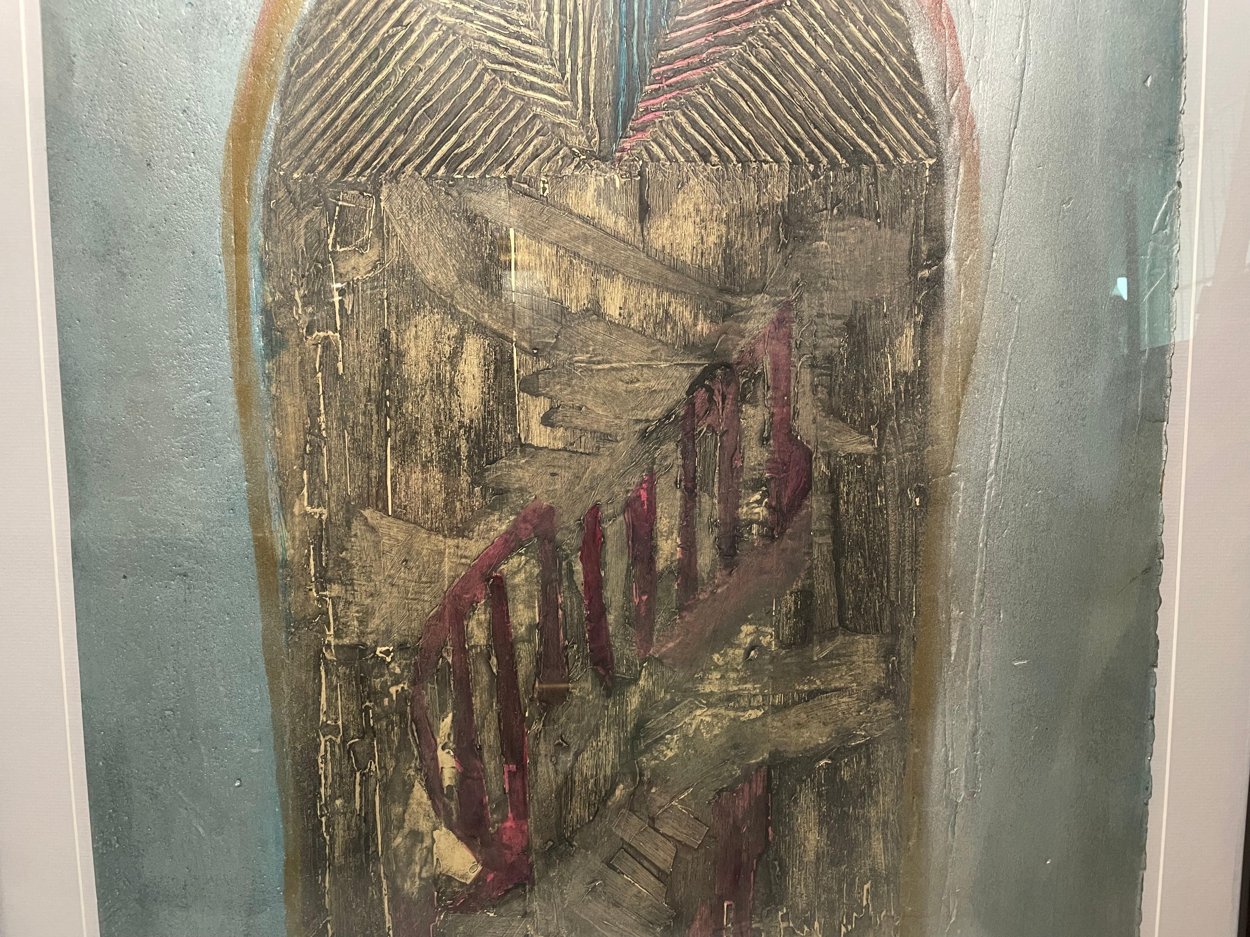 Americano Pittura moderna del XX secolo di una porta ad arco tondo in vendita