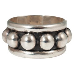 20th Century Modern Silver Clamper Bracelet, Taxco, Mexico