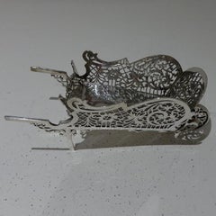 20th Century Modern Sterling Silver Wheel Barrow Dish